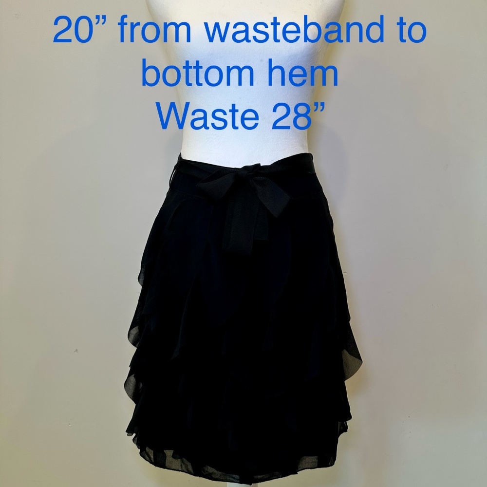 Black Ruffle Mini Skirt - Picture 2 of 4